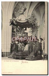 Belgie Belgium Antwerp Old Postcard The pulpit of the cathedral