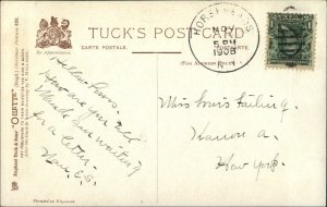 Christmas - Kittens & Children in Bed c1910 TUCK Postcard