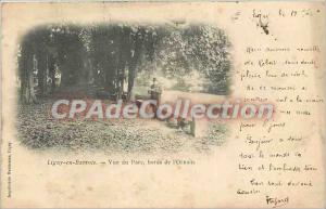 Postcard Old Ligny en Barrois View Park edges of Ornain