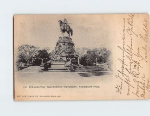 Postcard Washington Monument, Fairmount Park, Philadelphia, Pennsylvania