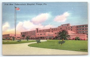 1950s TAMPA FLORIDA NEW TUBERCULOSIS HOSPITAL UNPOSTED LINEN POSTCARD P2726