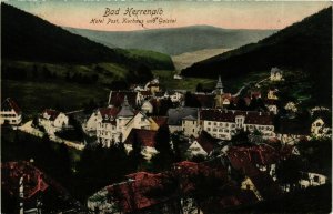 CPA AK Bad Herrenalb- Hotel Post, Kurhaus und Gaistal GERMANY (903127)