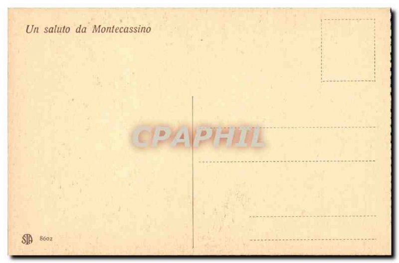 Italy Italia Old Postcard Montecassino A timpano della cupola