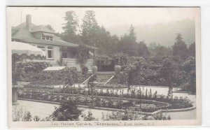 Benvenuto Italian Garden Tod Inlet Vancouver Island BC Canada RPPC postcard