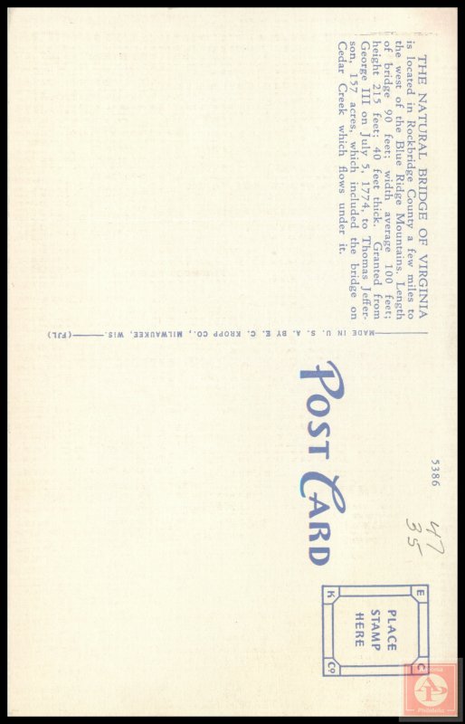 Natural Bridge Hotel, Natural Bridge, VA