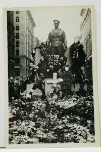 NS Wales Sydney Decorated Martin Place Memorial, The Cenotaph RPPC Postcard J3