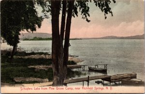 Postcard NY Richfield Springs Schuylers Lake from Pine Grove