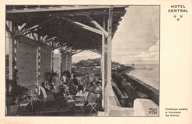 Rio de Janeiro Brazil Hotel Central Terrace Vintage Postcard AA68811