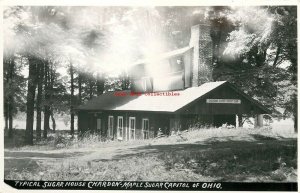OH, Chardon, Ohio, Chardon Lakes Sugar Camp, Sugar House, RPPC