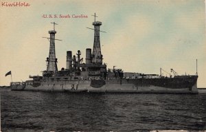 Postcard Ship USS South Carolina