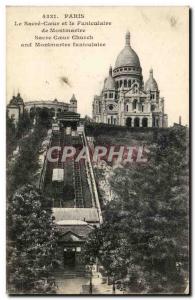 Paris Postcard Old Rite heart and the Montmartre funicular