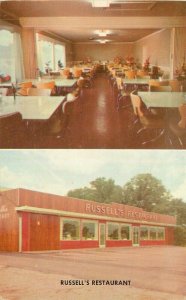 Georgia Griffin Russell's Restaurant 1950s Kropp Interior Postcard 22-3316