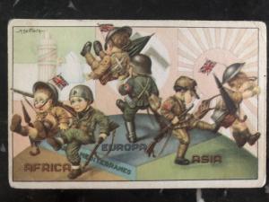 Mint Italy Facist Picture Postcard WW2 All against England b