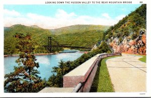 New York Looking Down The Hudson Valley To The Bear Mountain Bridge