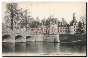 Old Postcard Chambord Castle On the shores of Cosson