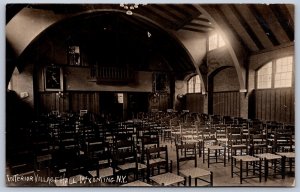 K32/ Wyoming New York RPPC Postcard c1910 Interior Village Hall 1487
