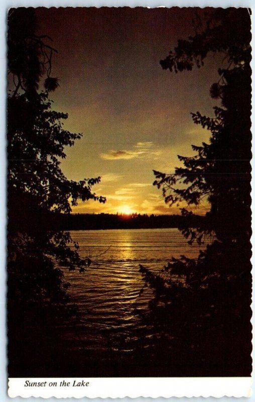 Postcard - Sunset on the Lake 