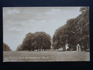 Gloucestershire CIRENCESTER PARK Pope's Seat - Old Postcard by W. Dennis Moss