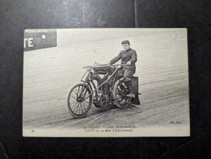 Mint France RPPC Bike Postcard Motorbike Racing