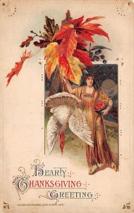 Artist Samuel Schmucker Vintage Thanksgiving Postcard