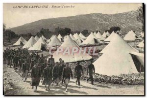 Old Postcard Army Camp Carpiagne Back d & # 39exercice