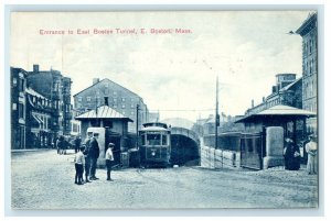 1909 East Boston Tunnel, E Boston Massachusetts MA Antique Postcard 