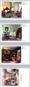 4 Postcards HYDE PARK, NY ~ Ruth Perkins Safford FRANKLIN D. ROOSEVELT Home