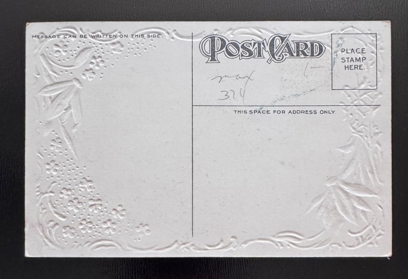 Embossed Comic Time and Tide Wait for No Man Gentleman Clock Floral (A3)