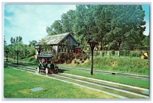 c1960's Covered Bridge And Hanson Auto Six Flags Car Atlanta Georgia GA Postcard