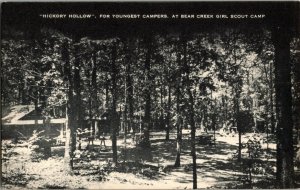 Hickory Hollow Campground Bear Creek Girl Scout Camp Benton KY Vtg Postcard J61