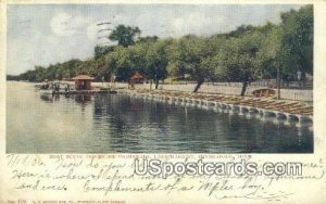 Boat House & Shore Promenade - Minneapolis, Minnesota MN Postcard
