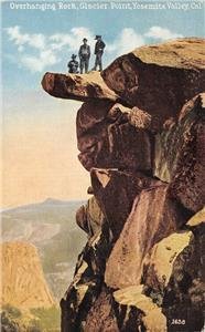 Overhanging Rock, Glacier Point, Yosemite Valley, CA 1919 Vintage Postcard