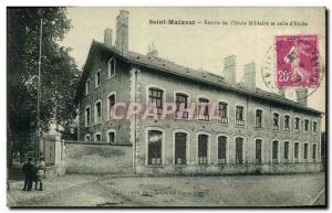Postcard Old Entree Saint Maixent L Ecole Militaire and study of Room
