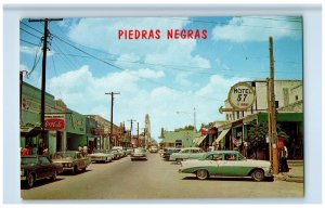 c1950's Fruteria Martinez Motel 57 Cathedral Piedras Negras Mexico Postcard