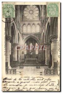 Old Postcard Gisors Choir of the Church