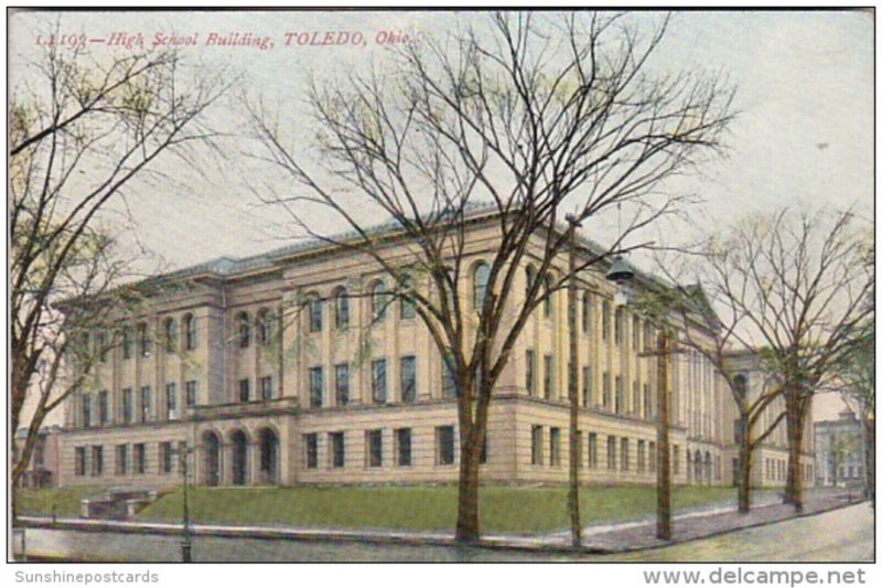 Ohio Toledo High School Building 1912