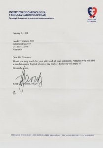 Rene Favaloro Argentinian Cardiac Surgeon Hand Signed Letter