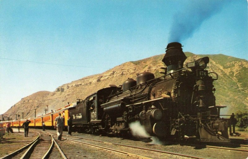 Postcard Passenger Train Entering Rockwood Canyon Colorado