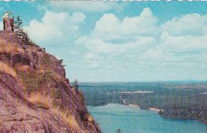 Maine Mount Desert Island View From Beech Cliff Across Echo Lake Acadia Natio...