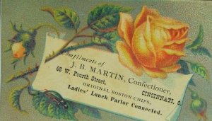 1880's J. B. Martin Confectioner Boston Chips Ladies' Lunch Parlor F59