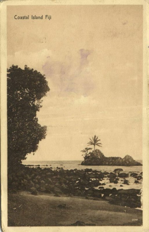 fiji islands, Coastal Island (1910s) Stamp, Stinson Studio 15