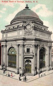 Vintage Postcard Buffalo Bank Of Savings Building Landmark Buffalo New York NY