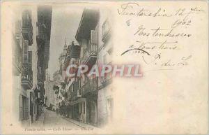 Old Postcard Fuenterrabia Calle Mayor