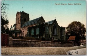 Parish Church Sutton Coldfield Birmingham England Parish Building Postcard