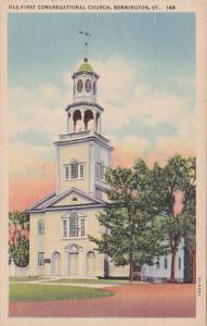 Vermont Bennington Old First Congregational Church Curteich