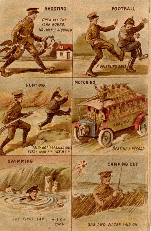 Military, WWI - Shooting, Football, Hunting, Motoring, Swimming, Camping   (P...