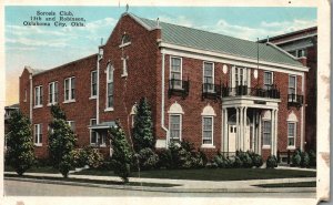 Vintage Postcard 1920's Sorosis Club 15th & Robinson Oklahoma City Oklahoma OK 