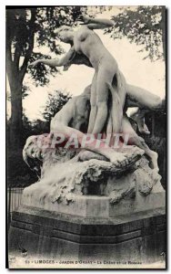 Old Postcard Limoges Jardin d'Orsay and Le Chene Rosseau