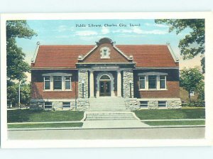 W-border LIBRARY SCENE Charles City - Near Mason City Iowa IA AF1660