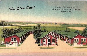 Postcard MOTEL SCENE Augusta Georgia GA AI8133
